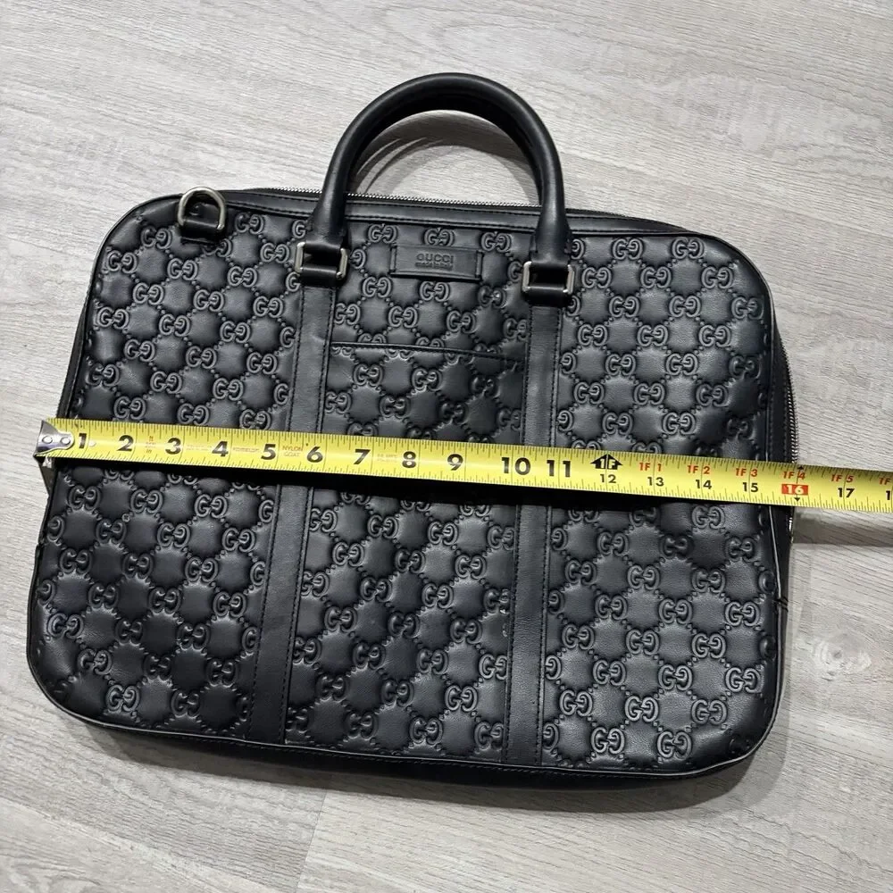 Gucci GG Emblem Signature Leather briefcase
